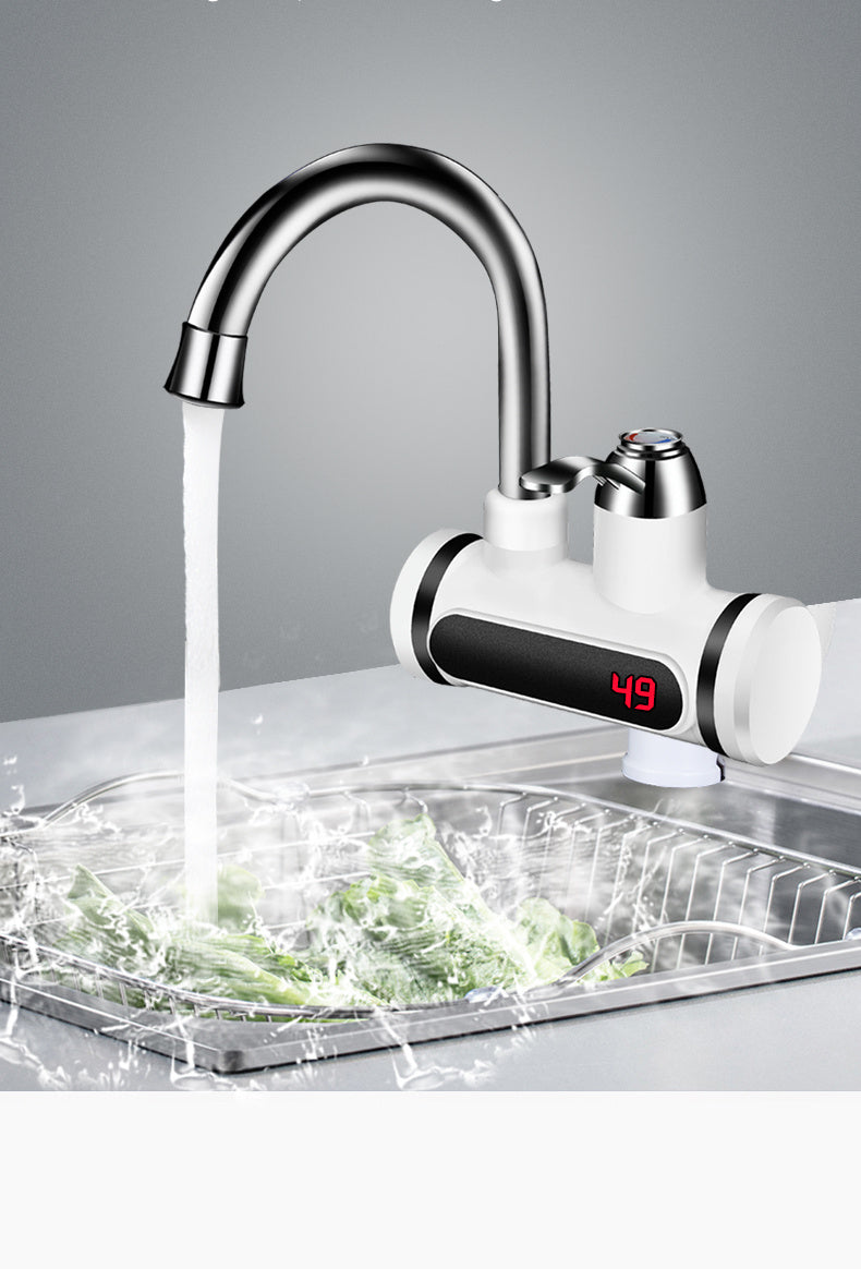 Kitchen Electric Water Tap Water Heater Temperature Display Cold Heating Faucet Hot Water Faucet Heater - Bellarte Enchanté Kitchen Electric Water Tap Water Heater Temperature Display Cold Heating Faucet Hot Water Faucet Heater